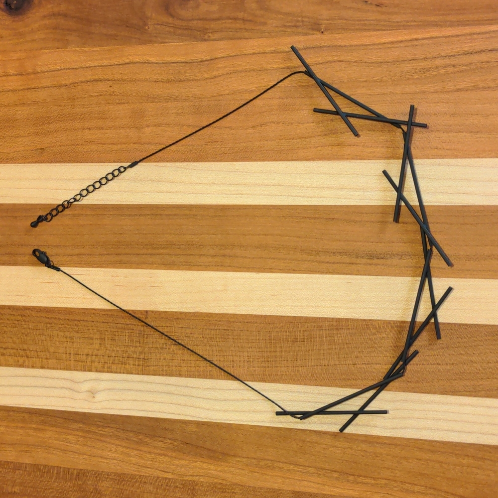 Matte black necklace